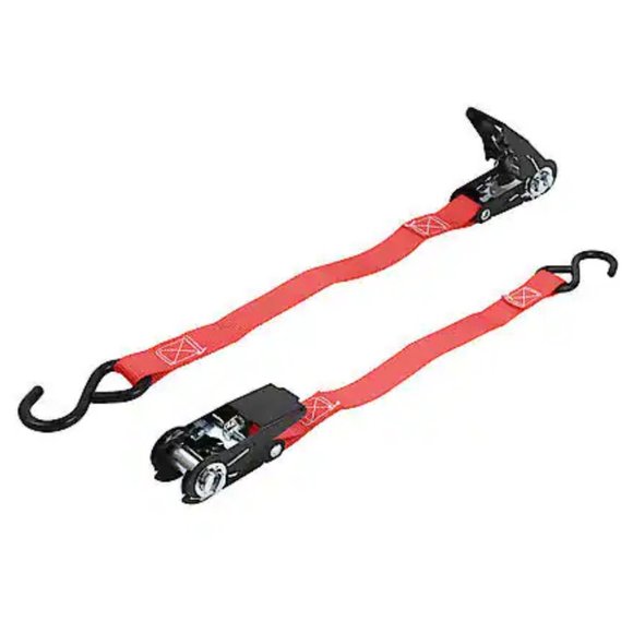 AutoCraft Tie Down Ratchet Strap: 1"W X 13'L, 900 Lbs Work Capacity, S Hooks - Picture 1 of 1